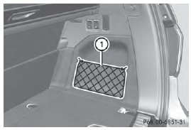 1 Stowage net in cargo compartmentObserve the loading guidelines  