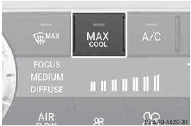 MAX COOL is only operational when the