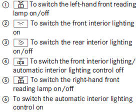 ■ To switch on: set the switch to center