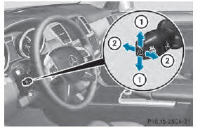 1 To adjust the steering wheel height