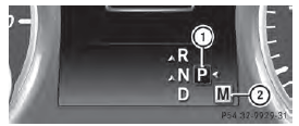 Transmission position and drive program display