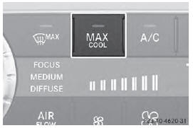MAX COOL is only operational when the
