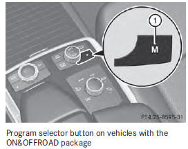 ■ Briefly press program selector button 1.