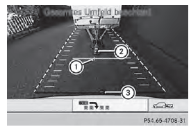 1 Vehicle center point on the yellow guide