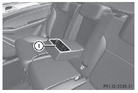 ■ Fold down the rear seat armrest.