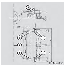 Anchorage points for the trailer tow hitch