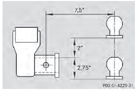Ball position of the ball coupling