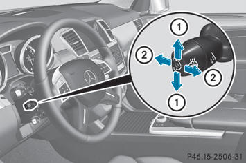 1 To adjust the steering wheel height