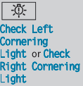The left or right-hand cornering light is defective.