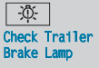 The trailer brake lamp is defective.