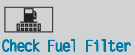 Vehicles with a diesel engine: there is water in the fuel filter.