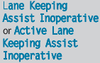 Lane Keeping Assist or Active Lane Keeping Assist is defective.