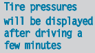 The tire pressure monitor is measuring the tire pressure.