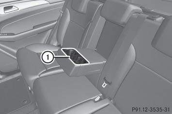 – Fold down the rear seat armrest.