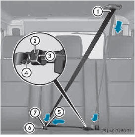 1 Bracket for seat belt tongues