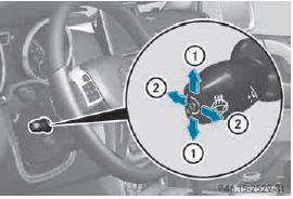 1 To adjust the steering wheel height